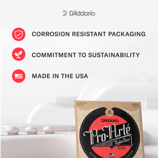 D'ADDARIO EJ45 PROARTE TENSION NORMALE ROUGE
