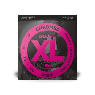 D'Addario ECB81 Chromes 45/100 – Cordes Basse Filet Plat Long Scale