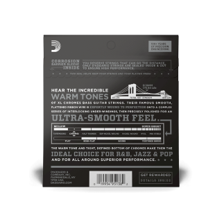 D'Addario ECB81M 45-100 – Cordes basse flatwound XL Chromes light medium scale