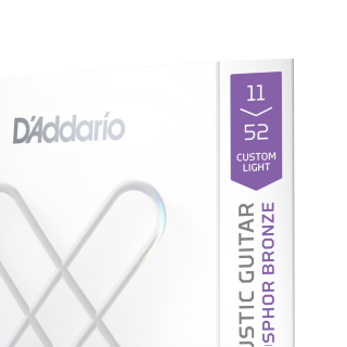 D'Addario XSAPB1152 11/52 – Cordes Acoustique XS Phosphor Bronze Custom Light