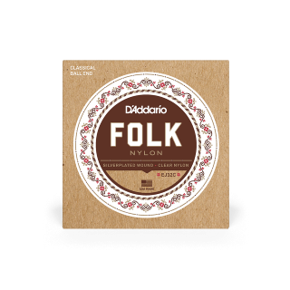 D'Addario EJ32C Folk Nylon | Cordes Guitare Acoustique Nylon Tension Normale