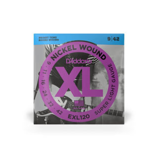 D'Addario EXL120 09-42 – Cordes guitare électrique nickel super light