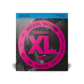 D'Addario EXL170 45/100 – Cordes Basse XL Nickel Round Wound Regular Light