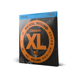 D'Addario EXL160 50-105 – Cordes basse électrique nickel medium long scale
