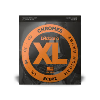 D'Addario ECB82 Chromes 50-105 – Cordes basse flatwound medium long scale