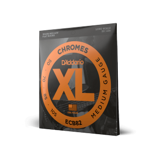 D'Addario ECB82 Chromes 50-105 – Cordes basse flatwound medium long scale
