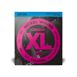 D'Addario EXL170SL 45-100 – Cordes basse électrique nickel light super long scale