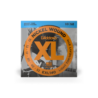 D'Addario EXL140 10-52 – Cordes guitare électrique nickel light top / heavy bottom