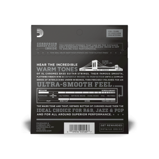 D'Addario ECB80 40-95 – Cordes basse flatwound XL Chromes light long scale