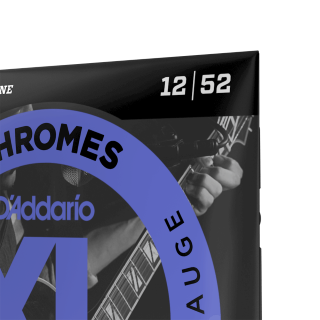 D'Addario ECG25 Chromes 12/52 – Cordes Électrique Filet Plat Flat Wound