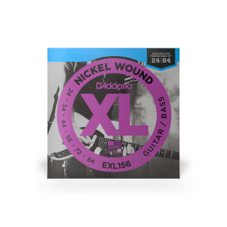D'Addario EXL156 24-84 – Cordes guitare basse fretless / baryton nickel