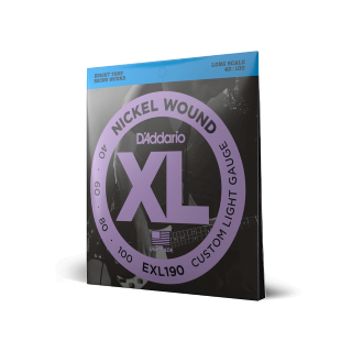 D'Addario EXL190 40-100 – Cordes basse électrique nickel custom light long scale