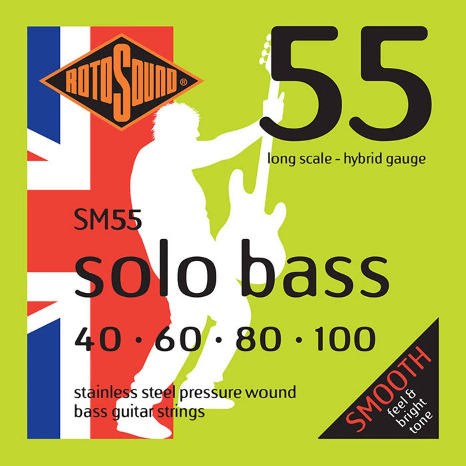 Rotosound SM55 Solo Bass 55 | Jeu de Cordes Basse Flatwound 55-75-90-110